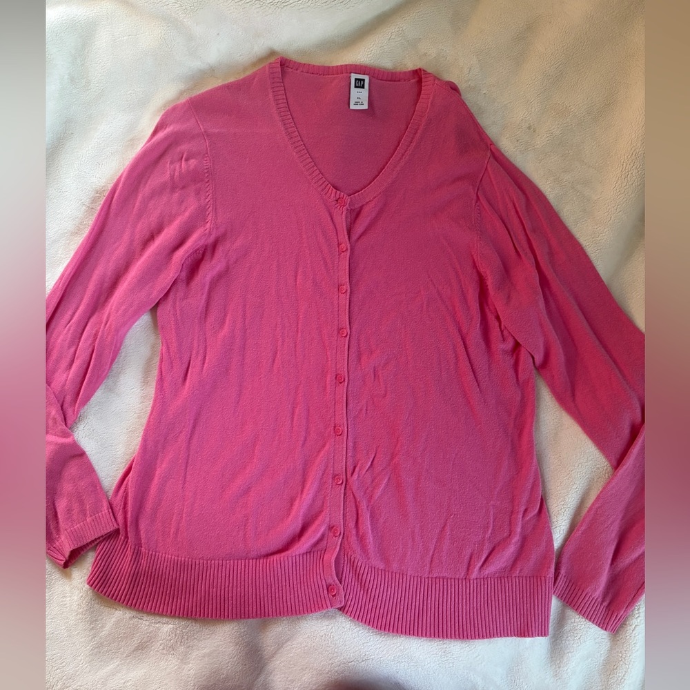 Pink Gap cardigan